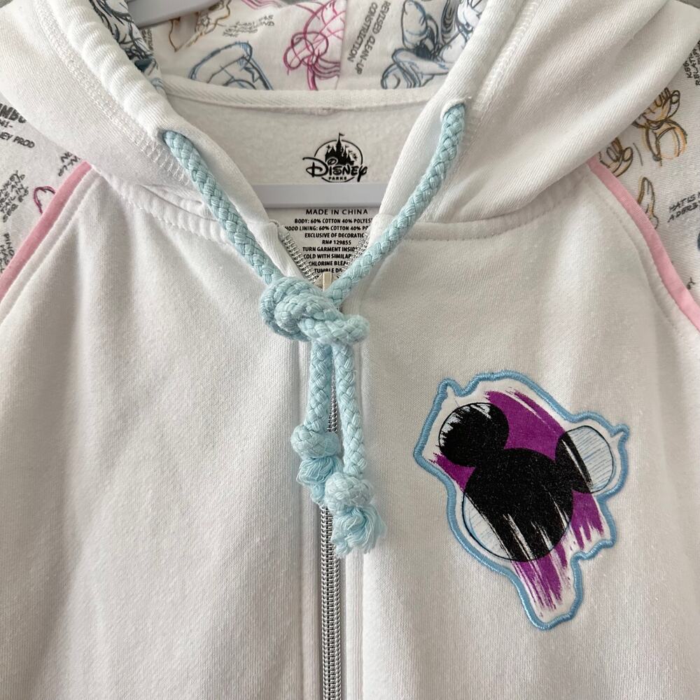 Disney Parks Ink and Paint Castle Full Zip Hoodie Sweatshirt Size XL - Picture 4 of 13